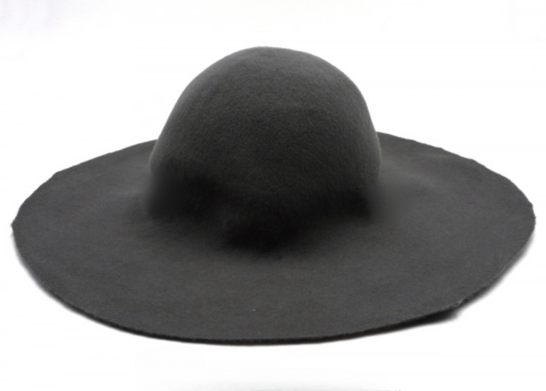 kit DIY chapeau crochez, kit complet chapelier, forme à chapeau, formation chapeau, feutre gris moyen
