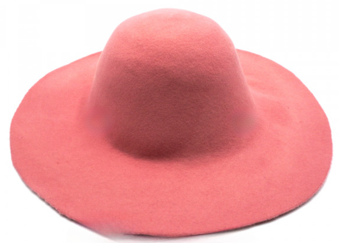 kit DIY chapeau crochez, kit complet chapelier, forme à chapeau, formation chapeau, feutre rose incarnadin