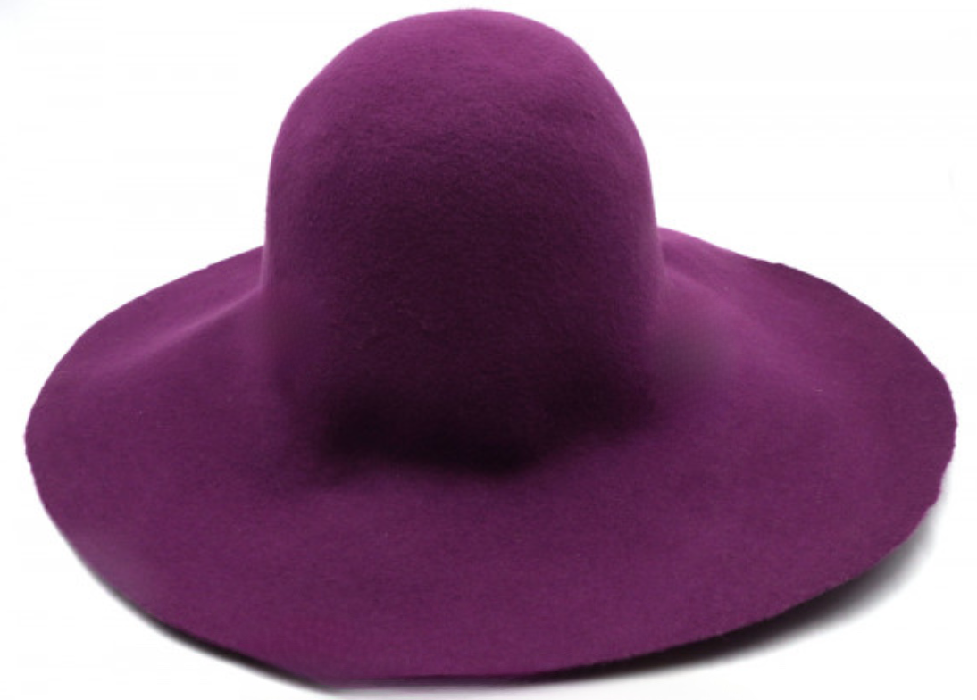 kit DIY chapeau crochez, kit complet chapelier, forme à chapeau, formation chapeau, feutre lilas