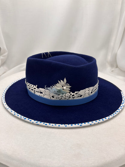 Chapeau "Fleur Bleue" Mixte