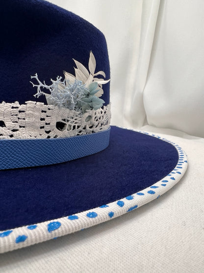 Chapeau "Fleur Bleue" Mixte