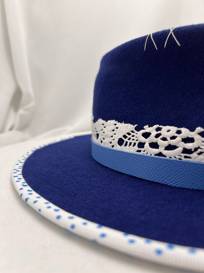 Chapeau "Fleur Bleue" Mixte