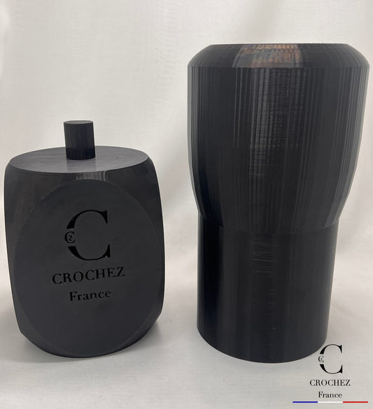 Lot Chapelier – forme à chapeau Gigolo + Quille – Imprimé 3D PETG, outil chapellerie chapelier vue général