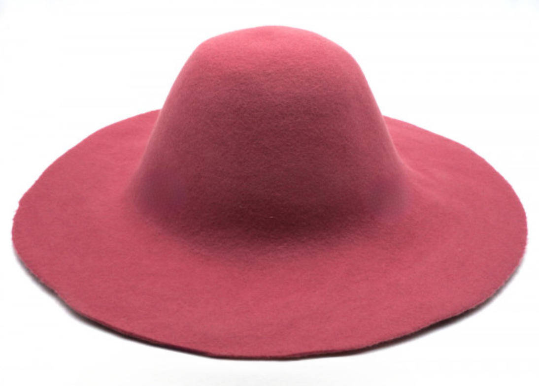 kit DIY chapeau crochez, kit complet chapelier, forme à chapeau, formation chapeau, feutre vieux rose