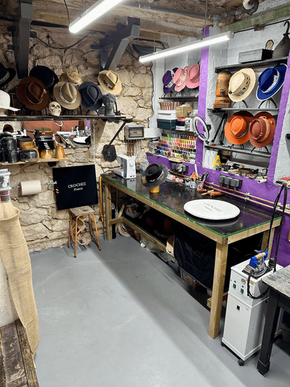 Atelier création chapeau en feutre de laine avec chapelier crochez formation