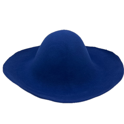 bleu roi capeline feutre de laine kit diy chapeau chapelier chapellerie crochez