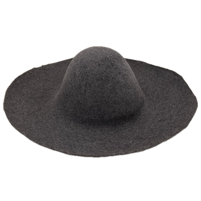 gris chine capeline feutre de laine kit diy chapeau chapelier chapellerie crochez