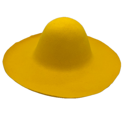 jaune bouton d'or capeline feutre de laine kit diy chapeau chapelier chapellerie crochez