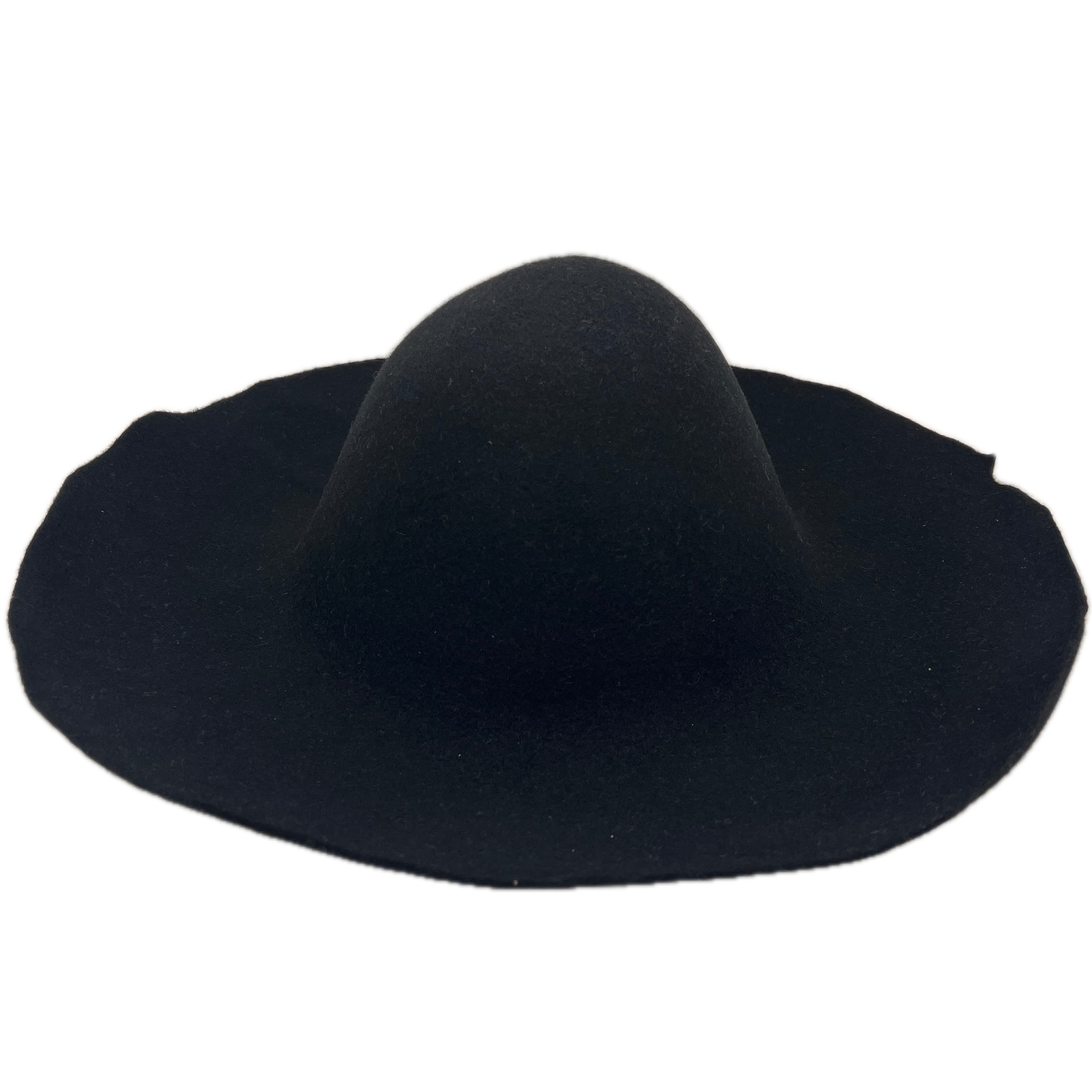noir capeline feutre de laine kit diy chapeau chapelier chapellerie crochez