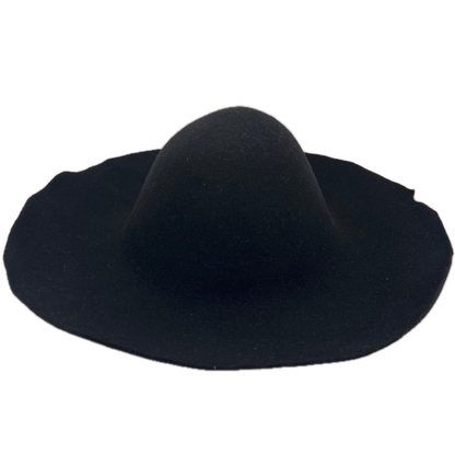 noir capeline feutre de laine kit diy chapeau chapelier chapellerie crochez
