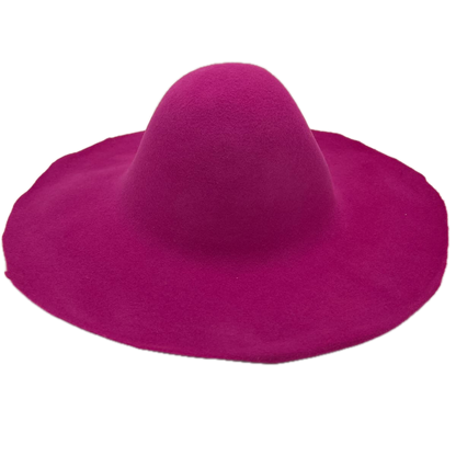 rose fushia capeline feutre de laine kit diy chapeau chapelier chapellerie crochez