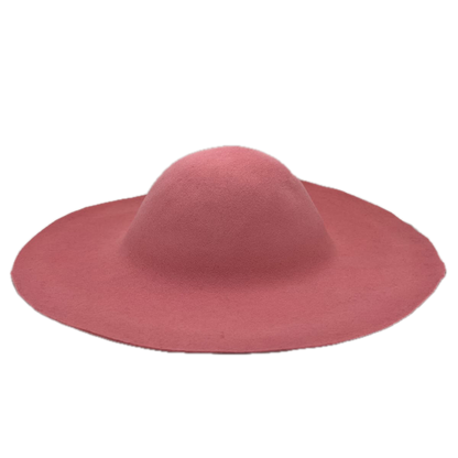 rose poudre capeline feutre de laine kit diy chapeau chapelier chapellerie crochez