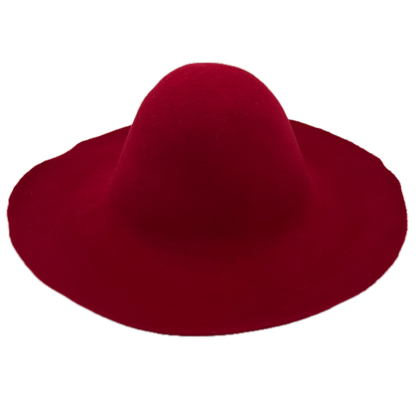 rouge carmin capeline feutre de laine kit diy chapeau chapelier chapellerie crochez