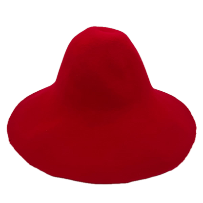 rouge cerise capeline feutre de laine kit diy chapeau chapelier chapellerie crochez