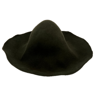 vert kaki capeline feutre de laine kit diy chapeau chapelier chapellerie crochez