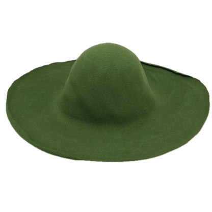 vert petit pois capeline feutre de laine kit diy chapeau chapelier chapellerie crochez