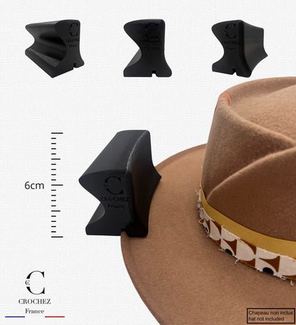 courbeur bord droit chapeau crochez brim curler outil chapelier vue général 