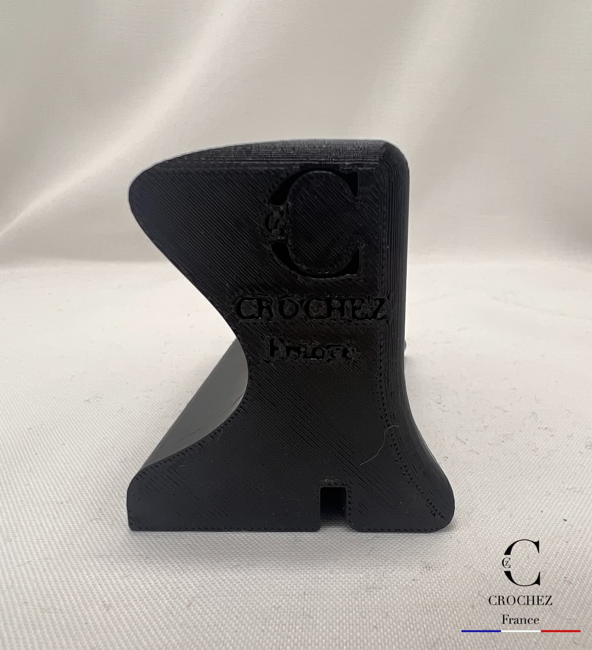 courbeur bord droit chapeau crochez brim curler outil chapelier vue logo