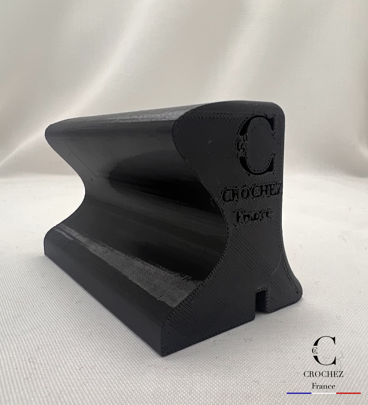 courbeur bord droit chapeau crochez brim curler outil chapelier vue biai arrière 