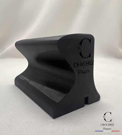courbeur bord droit chapeau crochez brim curler outil chapelier vue biai arrière 