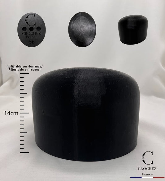 forme à chapeau, hatblock, outil de chapelier, crochez, vue générale