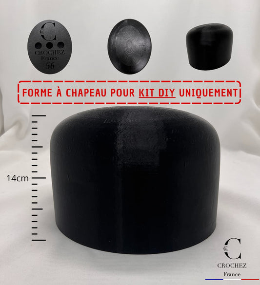 forme à chapeau pour kit DIY, kit de création de chapeau à faire soit même, vue générale