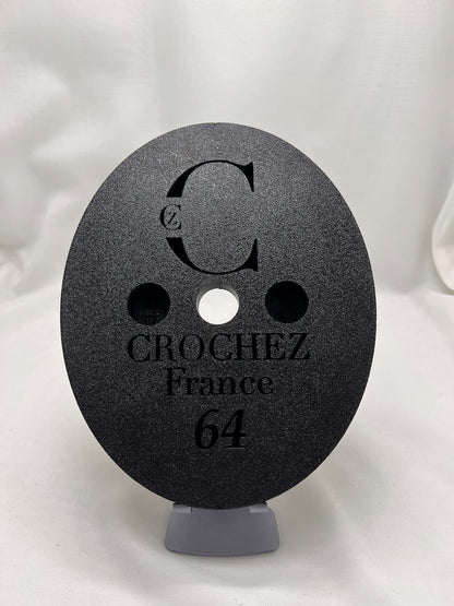 formillon, forme à chapeau, hatblock, outil de chapelier, crochez, vue de face