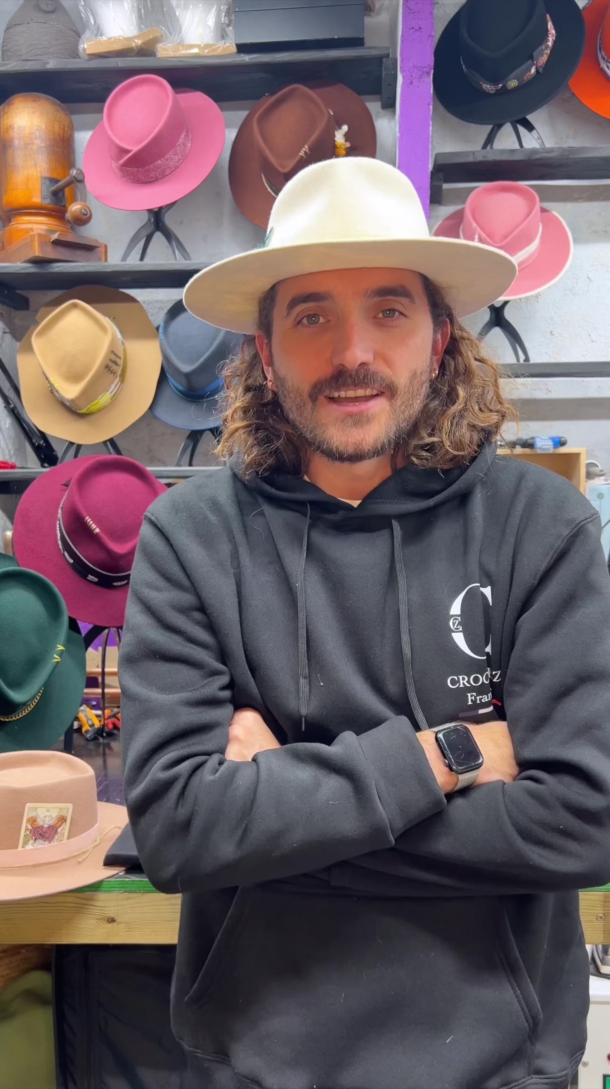 video kit DIY chapeau crochez, kit complet chapelier, forme à chapeau, formation chapeau, feutre de laine